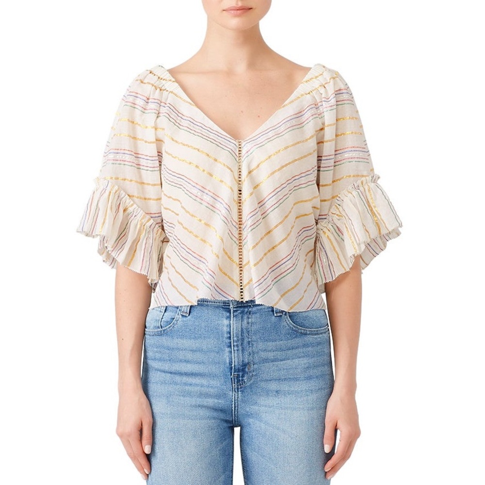 SAYLOR Multicolor Striped Top - Picture 2 of 9